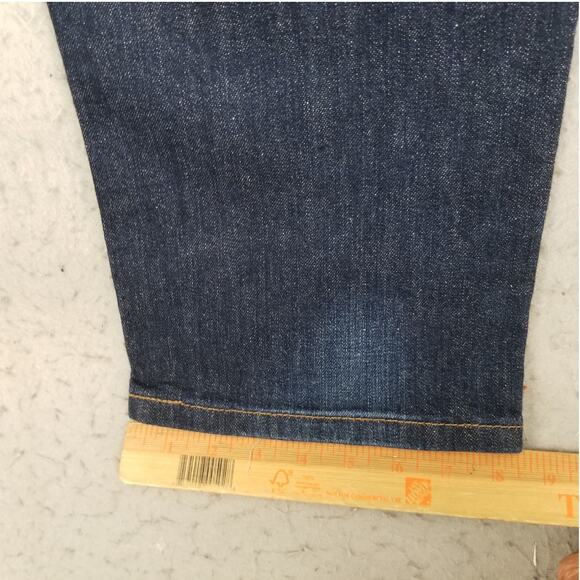 Levis 514 Jeans Mens 34x34 Blue Dark Wash Straight Leg Stretch Denim Pants - Picture 10 of 15